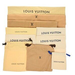 LOUIS VUITTON Logo 10 Set Dust Bag Drawstring Canvas Cotton 138-082825